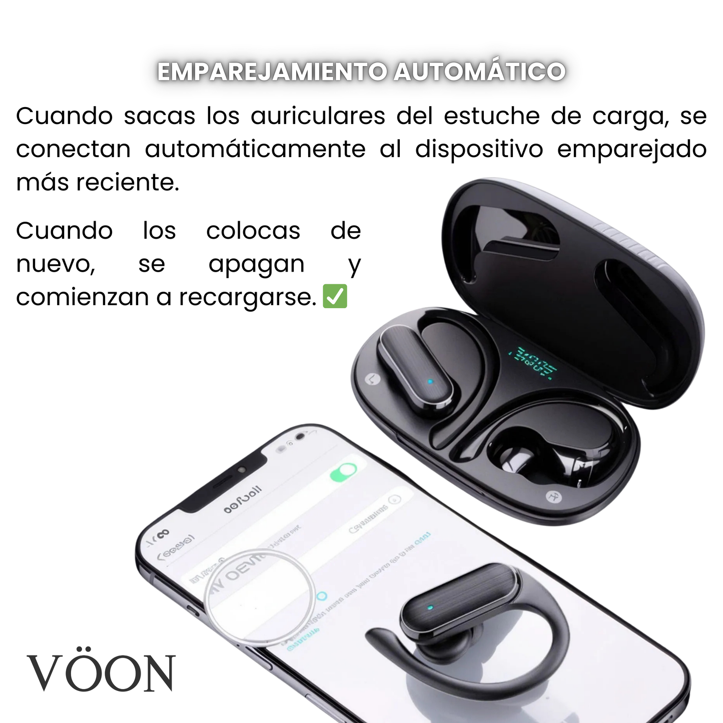 Auriculares Deportivos VÖON con 48H de Autonomía y Control Táctil