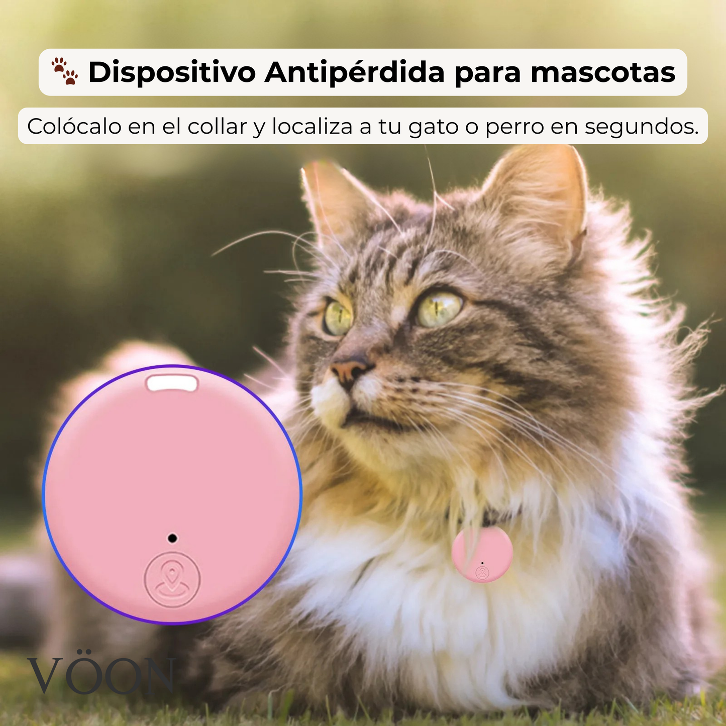 Localizador Inteligente Bluetooth VÖON – Rastreador Antipérdida para Llaves, Móvil, Cartera y Mascotas