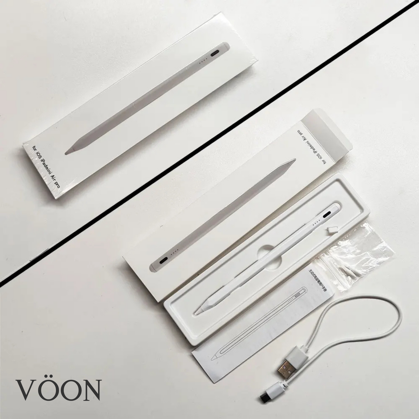 Lápiz Digital VÖON para iPad con Palm Rejection y Carga Rápida USB-C