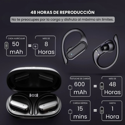 Auriculares Deportivos VÖON con 48H de Autonomía y Control Táctil