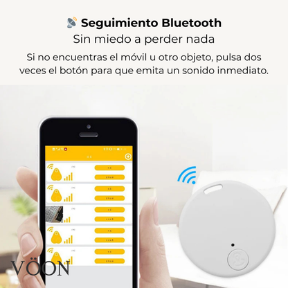Localizador Inteligente Bluetooth VÖON – Rastreador Antipérdida para Llaves, Móvil, Cartera y Mascotas