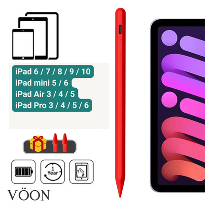 Lápiz Digital VÖON para iPad con Palm Rejection y Carga Rápida USB-C