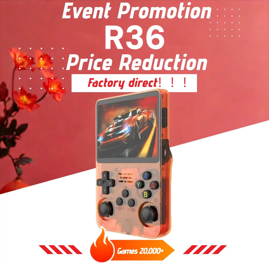 R36S Retro Handheld Video Game Console Classic Games Open Source Linux System Games Players 3.5Inch IPS Screen