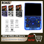 R36S Retro Handheld Video Game Console Classic Games Open Source Linux System Games Players 3.5Inch IPS Screen